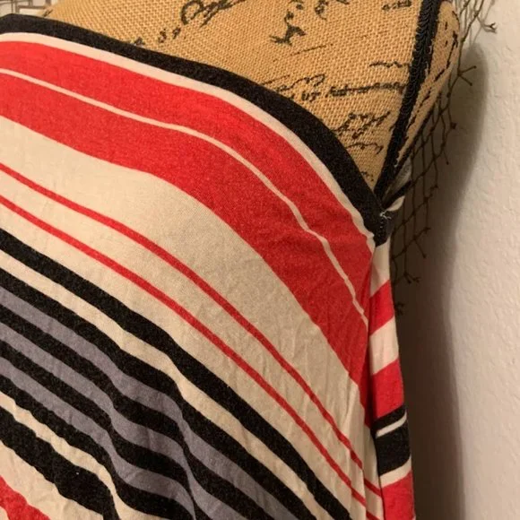 Promesa - Made in the USA Off the Shoulders Stripped Top Ladies L - Picture 2 of 4